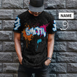 Custom Name T-shirt Graffiti Design Your Own Custom T-shirt Create Your Own Shirt for Him