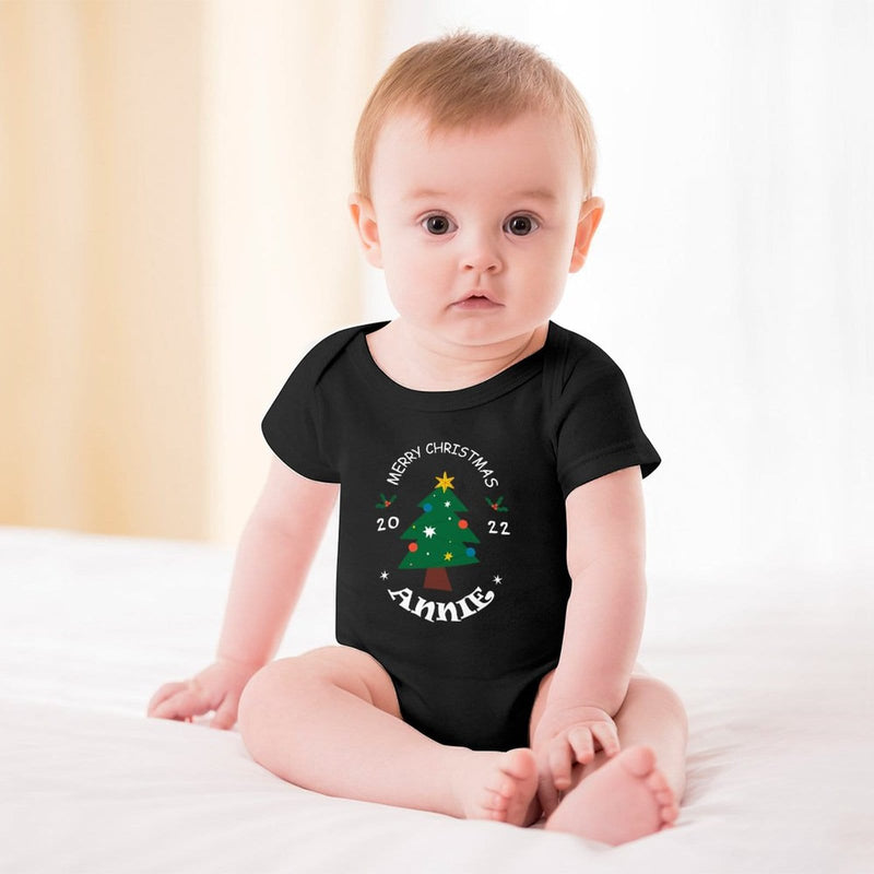 Custom Name Green Tree Family Matching Print T-shirt Personalized Shirt with Text for Gift