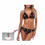 Custom Face Love Heart Bikini Personalized Swimsuit Honeymoons For Her