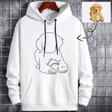 Custom Portrait Outline Shirt, Line Art Photo Shirt For Male, Custom Men's All Over Print Hoodie, Photo Outline Outfit For Pet