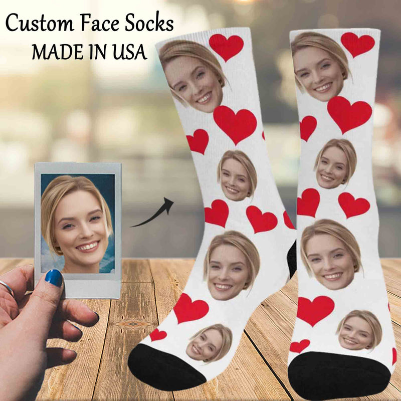 Custom Socks Face Socks with Faces Personalized Socks Valentine's Day Gifts for Wife