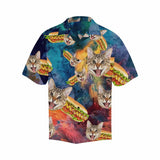 Hawaiian Shirts with Faces on Them Hamburger Create Your Own Aloha Shirt Tropical Aloha Shirt Birthday Vacation Party Gift