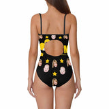 Custom Face Stars Women's Slip One Piece Swimsuit