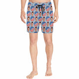 Custom Face Swim Trunks Swim Shorts Personalized Flag Swimming Ring Swim Trunks For Men