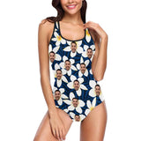 Custom Face Petals Women's Tank Top Bathing Swimsuit