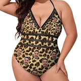 #Plus Size Swimsuit-Custom Face Summer Sexy Swimsuits Personalized Women's New Strap One Piece Bathing Suit Vacation