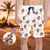 Custom Photo Love Circle Men's Casual Shorts