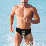 Custom Face And Name Swim Shorts Personalized Face Black Swim Briefs