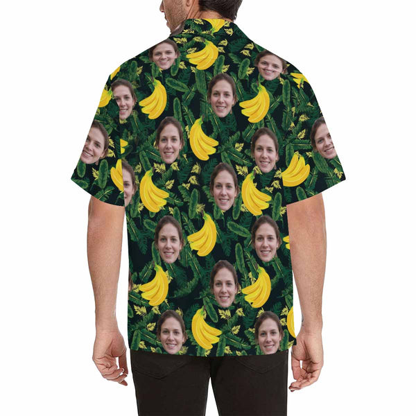 Custom Made Hawaiian Shirts with Face Banana Green Unique Design for Birthday Party Gift