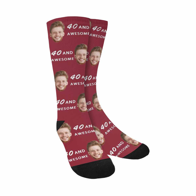 Custom Socks with Faces & Number Personalized Socks Face on Socks Birthday Gifts for Husband