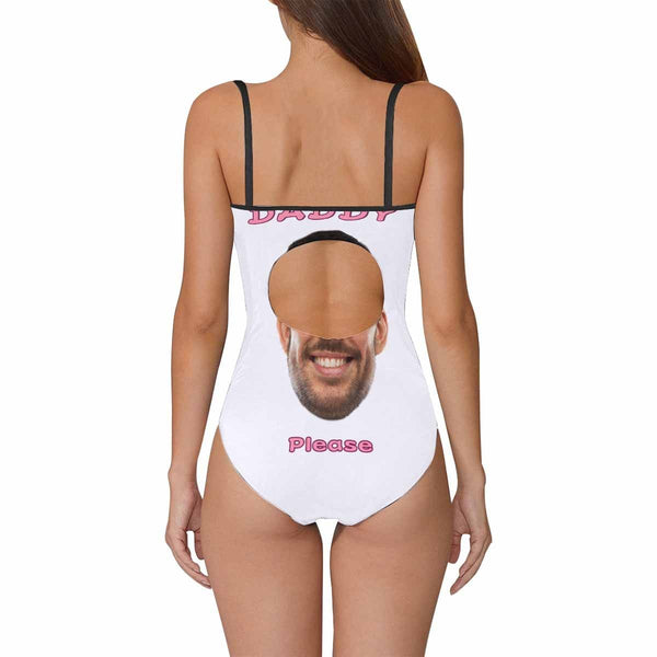 Custom Face Come Here Daddy Women's Slip One Piece Swimsuit