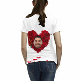 Custom Face Marriage Rose Women's All Over Print T-shirt