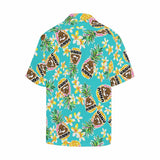 Custom Name Funny Flower Hawaiian Shirts Casual Men's Summer Shirts Design Your Own Custom Vacation Party