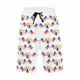 Custom Face Dog Flag Men's Casual Shorts