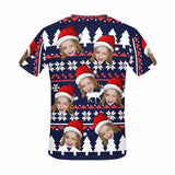 Custom T-shirt with Face Love Christmas Made for You Custom T-shirt Add Your Own Design Image