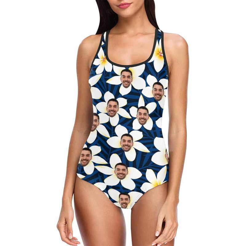 Custom Face Petals Women's Tank Top Bathing Swimsuit