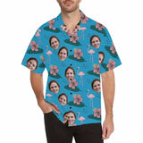 Custom Face Hawaiian Shirts for Boyfriend/Husband Beer Aloha Shirts Gift Personalized Hawaiian Shirts Made for You Face Shirt