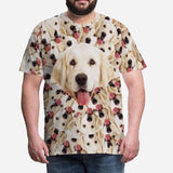 Custom Pet Face Smash Shirt with Pictures All Over Put Your Dog on A Shirt for Pet Lover Birthday Vacation Gift