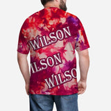 Custom Name Red Tie Dye Men's T-shirt Print Your Own Personalized Shirt for Him Unique Shirt Gift