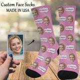 Custom Socks Face Socks with Faces & Name Personalized Socks Valentine's Day Gifts for Girlfriend