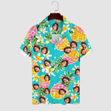 Custom Face Camp Collar Hawaiian Shirt Personalized Men Hawaiian Shirt Photo Tropical Aloha Shirt