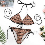 #Plus Size Swimwear-Custom Husband/Boyfriend Face Sexy Plus Size Bikini Two-piece Swimsuit