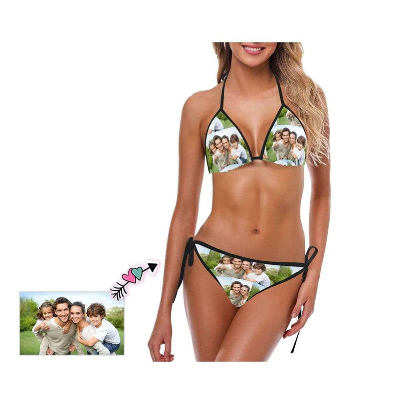 Custom Photo Family Personalized Photo Bikini Swimsuit Gift for Girlfriend or Wife