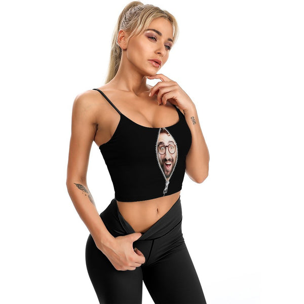 Custom Face In The Zipper Women Camisole Personalized Camisole Gift