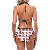 Custom Boyfriend/Husband Red Lips Face Sexy Bikini Swimsuit for Women Honeymoons For Her