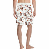 Custom Face Link Love Men's All Over Print Casual Shorts