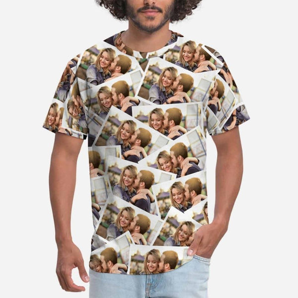 Custom Photo Couple Memory T-shirt Made for You Personalized T-shirt Put Your Image on A Tshirt for Boyfriend