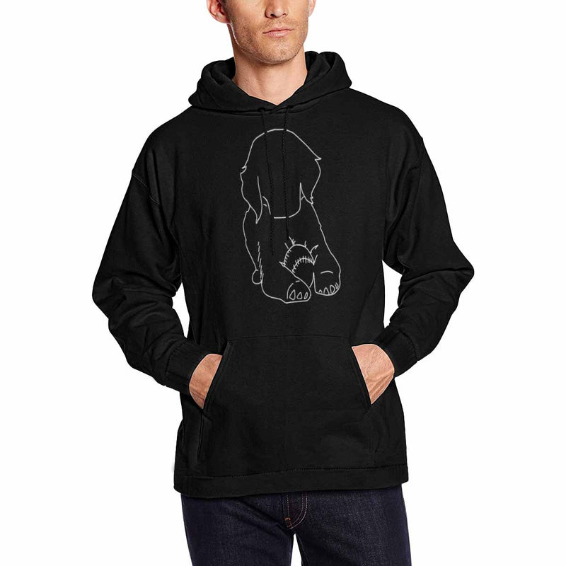 Custom Portrait Outline Shirt, Line Art Photo Shirt For Male, Custom Men's All Over Print Hoodie, Photo Outline Outfit For Pet