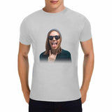 Custom Wife's Face Men's T-shirt Gesture Personalized Casual Shirt with Photo Create Your Own Shirt