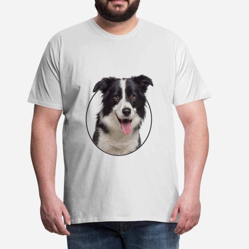 Custom T-shirt for Pet Lover Dog Face Men's T-shirt Add Your Own Personalized Picture or Image Design Shirt