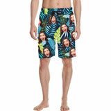 Custom Face Jungle Personalized Photo Men's Beach Short-Drawstring Short