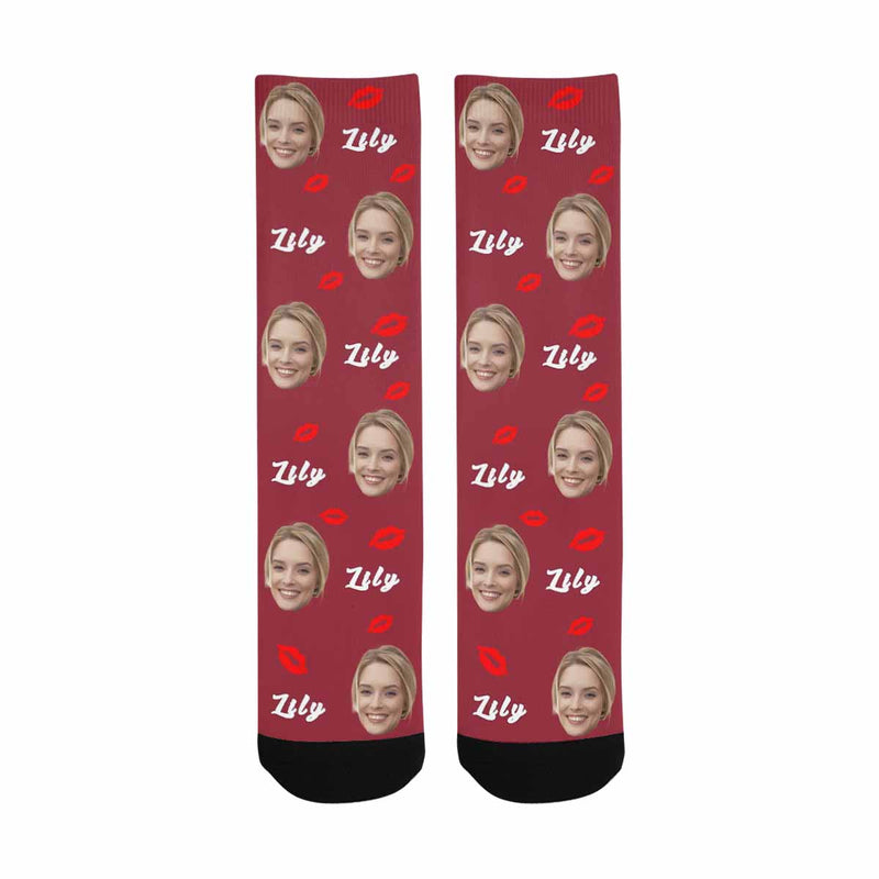 Custom Socks Face Socks with Faces & Name Personalized Socks Birthday Gifts for Wife