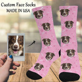 Custom Socks Dog Face Socks Personalized Socks Face on Socks Valentine's Day Gifts for Girlfriend