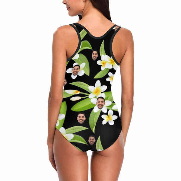 Custom Face Summer Flower Women's Tank Top Bathing Swimsuit