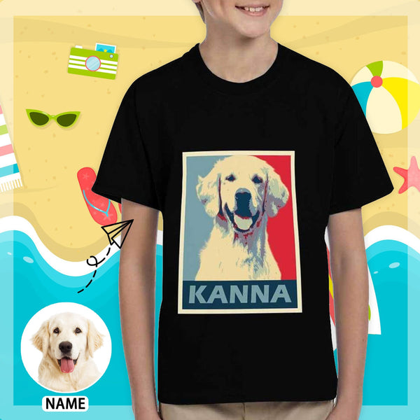 Custom Photo&Name My Pets Kid's All Over Print T-shirt