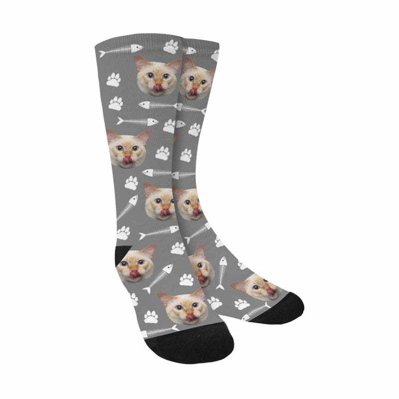 Custom Socks Face Socks with Cat Faces Personalized Socks Face on Socks Birthday Gifts for Husband