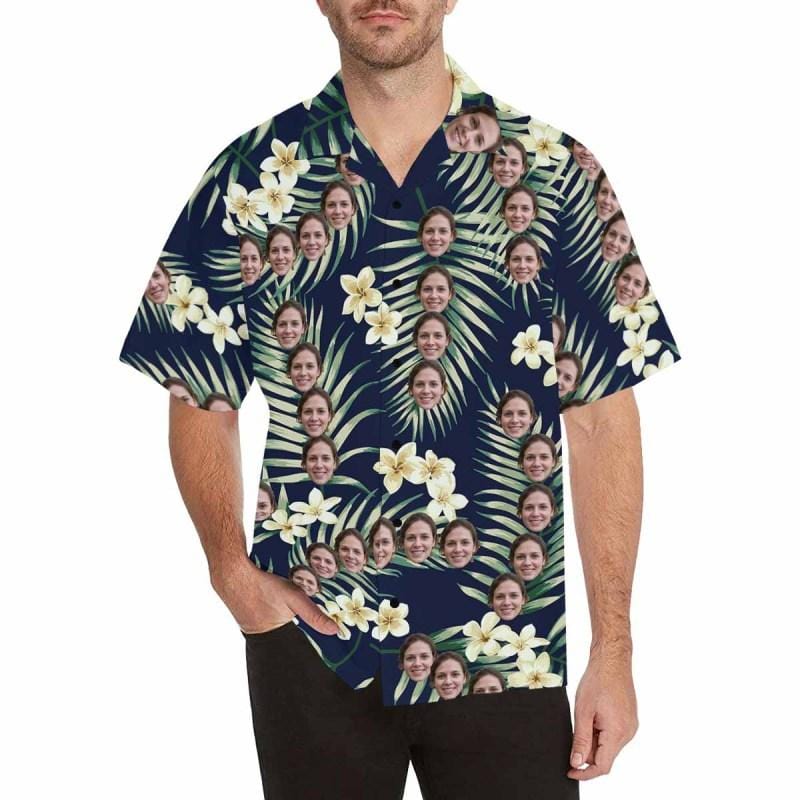 Custom Print Hawaiian Shirt Plants Personalized Hawaiian Shirts Create Your Own Aloha Shirt Birthday Party Gift for Him