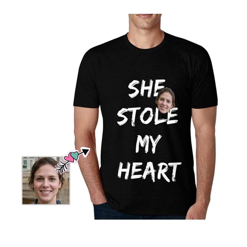 Custom Face Stole My Heart T-shirt Made for You Put Your Face on A Personalized Tshirt Add Your Image