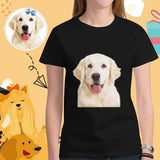 Custom Dog Face Black Classic Women's T-shirt