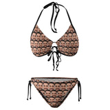 #Plus Size Swimwear-Custom Husband/Boyfriend Face Sexy Plus Size Bikini Two-piece Swimsuit