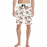 Custom Face Link Love Men's All Over Print Casual Shorts