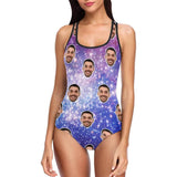 Custom Face Starry Night Women's Tank Top Bathing Swimsuit