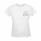 Custom Portrait Outline Shirt, Line Art Photo Shirt For Female, Custom Women's All Over Print T-shirt, Photo Outline Outfit For Couple