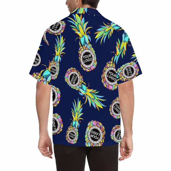 Custom Logo Pineapple Men's Hawaiian Shirt