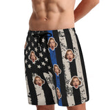 Custom Face Flag Men's Quick Dry 2 in 1 Surfing & Beach Shorts Swim Shorts