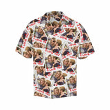 Custom Image Hawaiian Shirt with Photo Love You Seamless Create Your Own Hawaiian Shirt